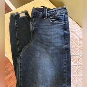 women’s kancan dark wash high rise skinny jeans